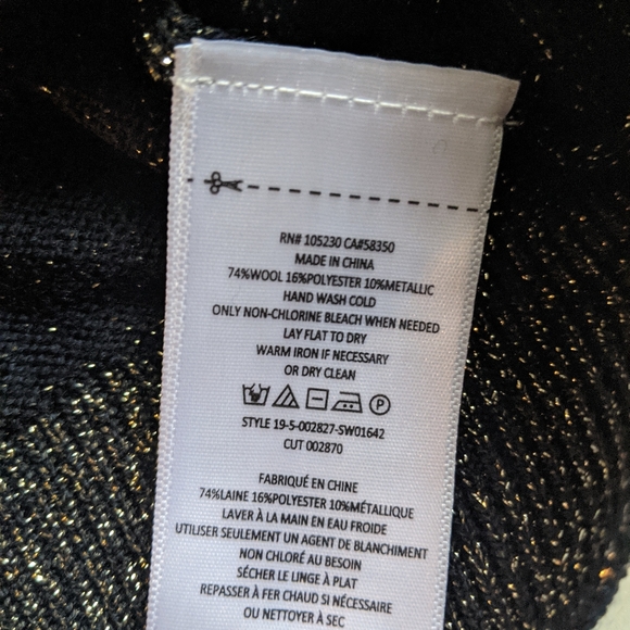 NWT Joie Artima Ruched Sleeve Wool Blend Sweater in Black - Picture 11 of 14